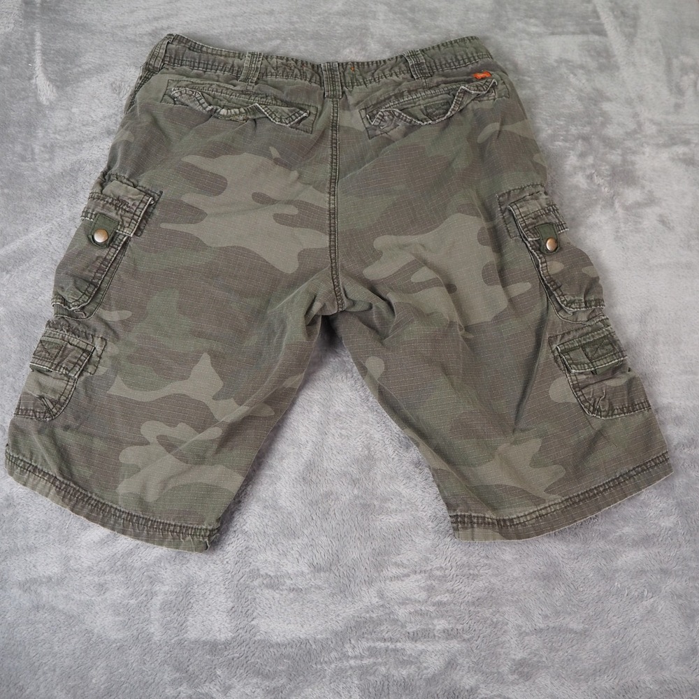 Lazer Utility Workwear Ripstop Camo Cargo Shorts Sz 33 Y2K Baggy Camouflage - Picture 10 of 12
